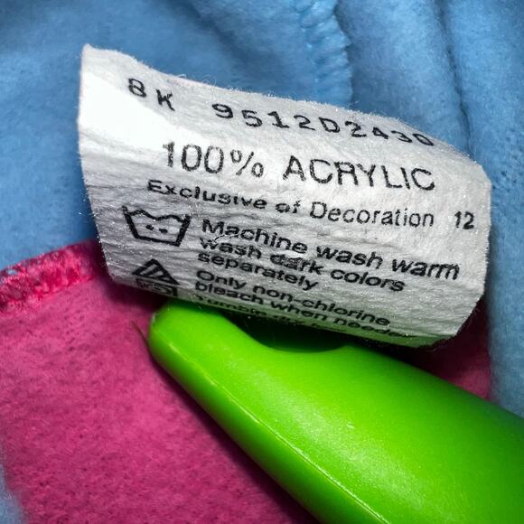 Vintage Minnie Mouse Pink & blue with daisy's pull over hoodie sweatshirt 7/8 - Picture 7 of 8